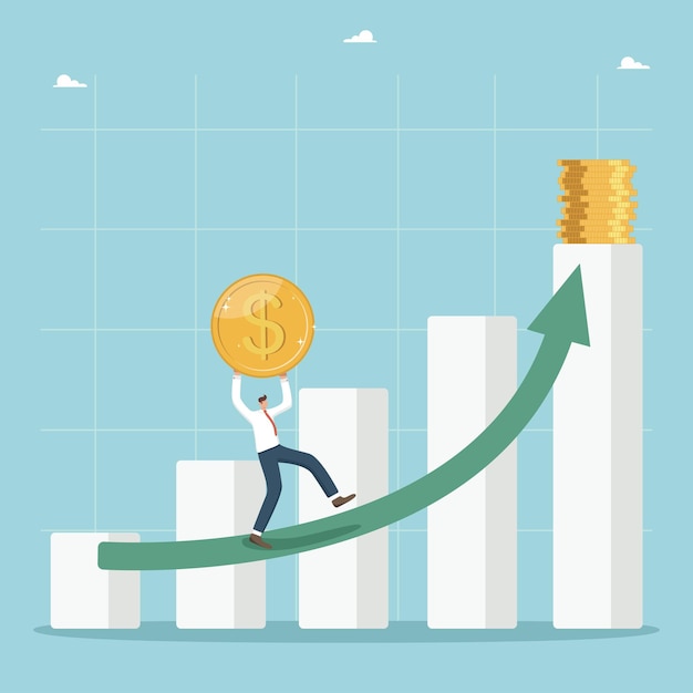 Financial and economic growth and enrichment an increase in the value of a business