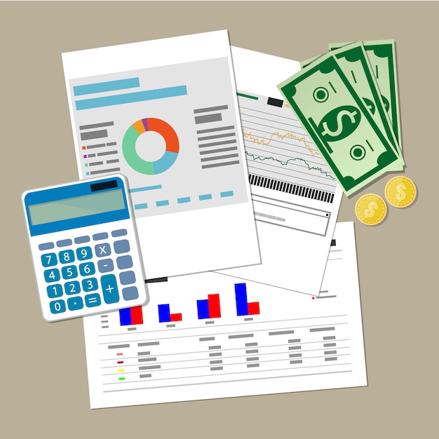 Financial report concept. Business background.
