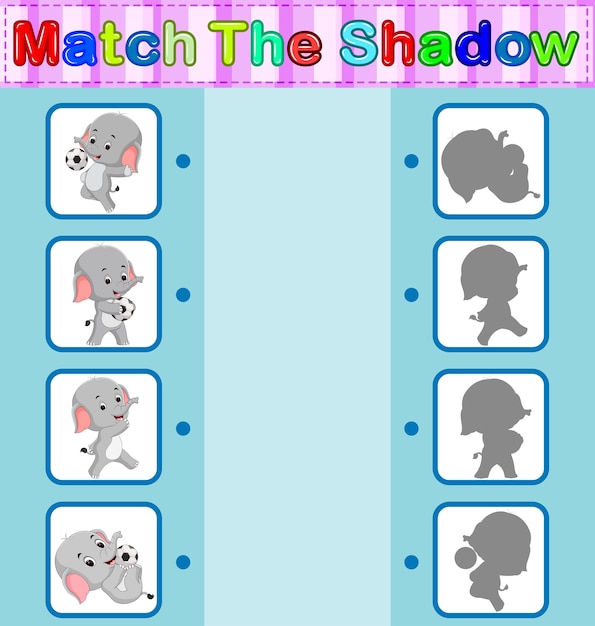 find the correct shadow of the elephant