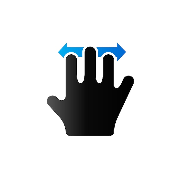 Finger gesture icon in duo tone color Gadget touch pad smartphone laptop