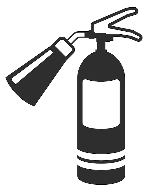 Fire extinguisher black icon Flame safety tool