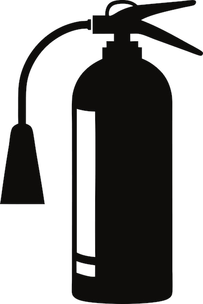 Fire extinguisher icon Fire extinguisher black icon Vector illustration Firefighter equipment