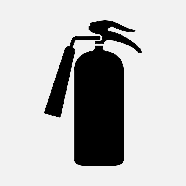 fire extinguisher vector icon isolated on white background
