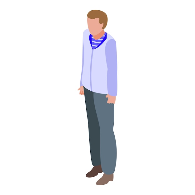 Fisherman icon Isometric of fisherman vector icon for web design isolated on white background