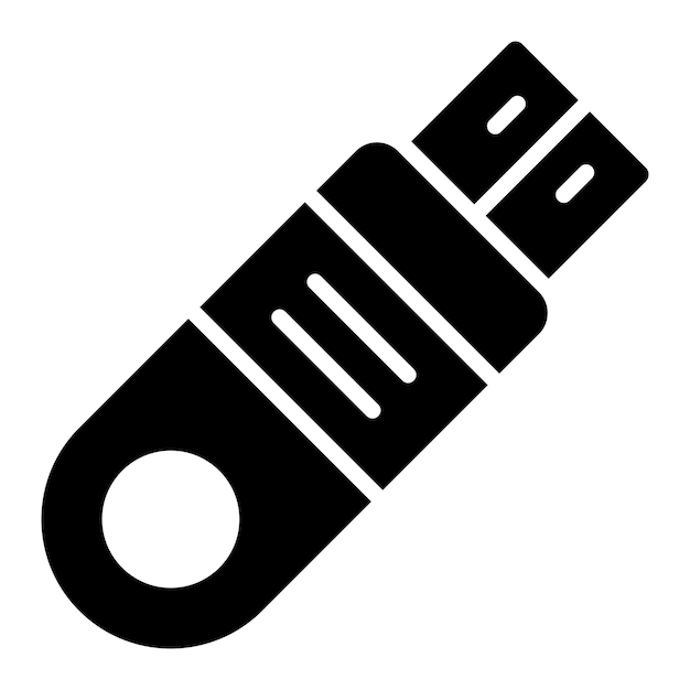 Flash Disk Vector Icon Design Illustration