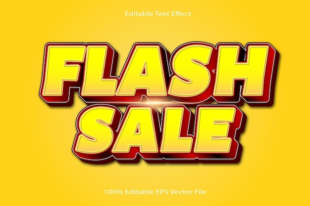 flash sale editable text effect emboss cartoon gradient style
