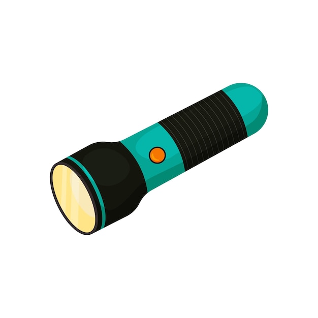 Flashlight icon flat designCamping lantern vector isolated Vector illustration