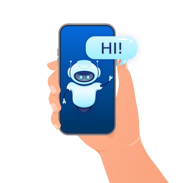 flat chat bot for web design flat isometric vector illustration artificial intelligence