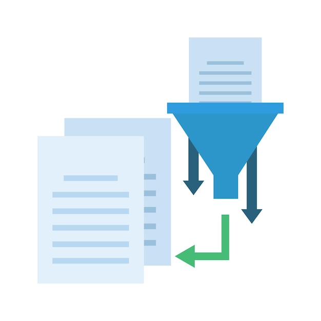 Flat concept icon of data filtration ready for premium use