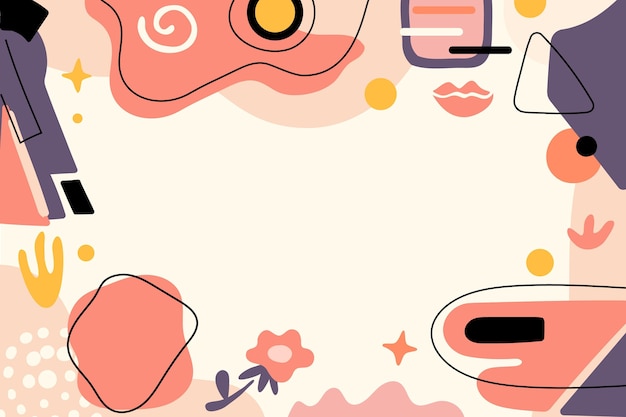 flat design dynamic shapes background