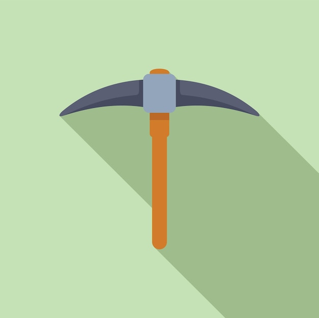 Flat design illustration of a pickaxe