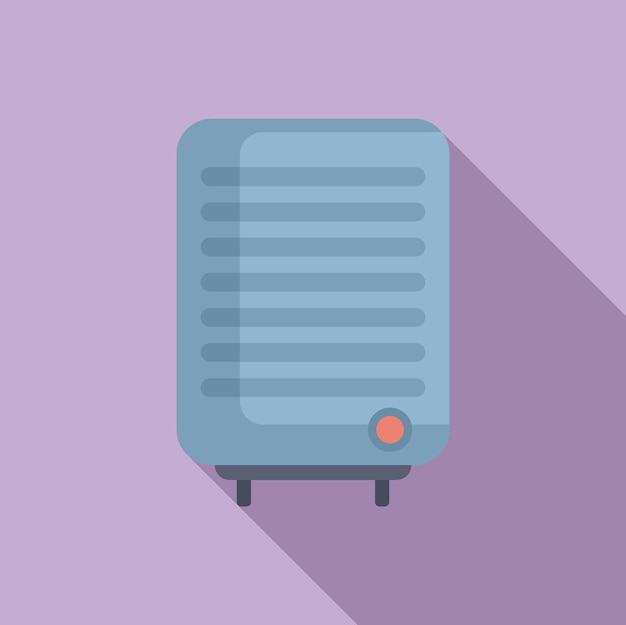 Flat design illustration of portable electric heater
