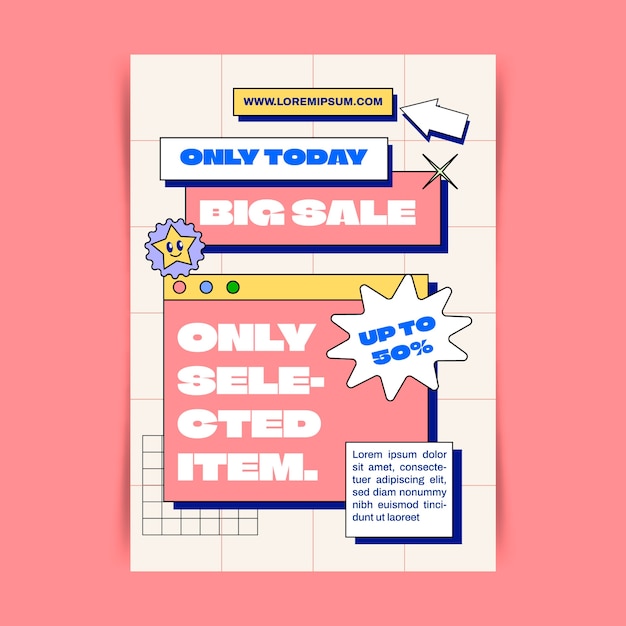 Flat design rutenettmal