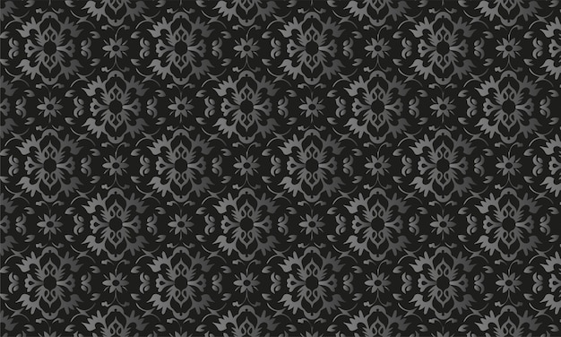 Flat elegant decorative floral pattern vector illustration
