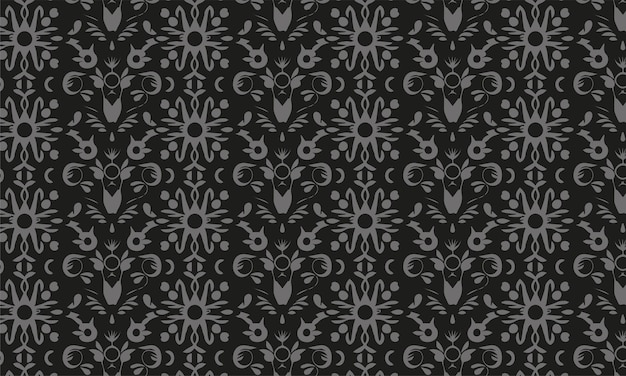 Flat elegant decorative floral pattern vector illustration