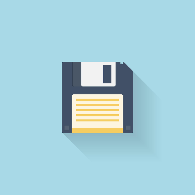 Flat floppy disk icon for web
