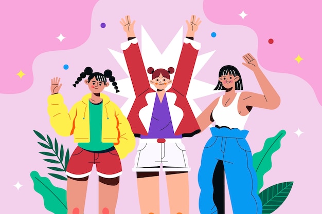 flat illustration for international friendship day celebration