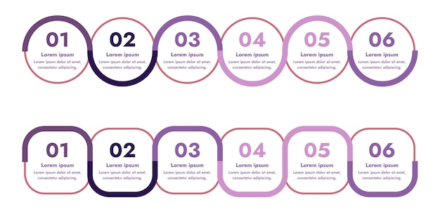 Flat infographic set