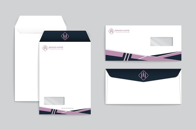 flat law firm horizontal envelope template