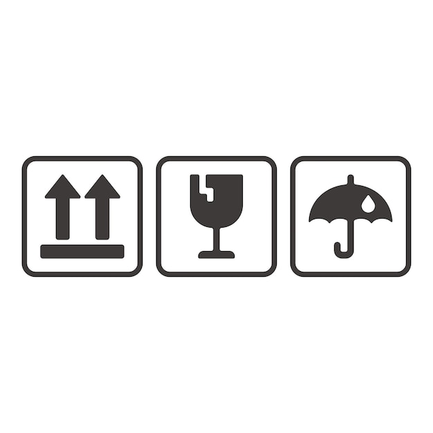 Flat pappeske-symbol for varselskilt