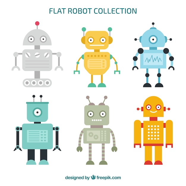 Flat robots karakterkolleksjon