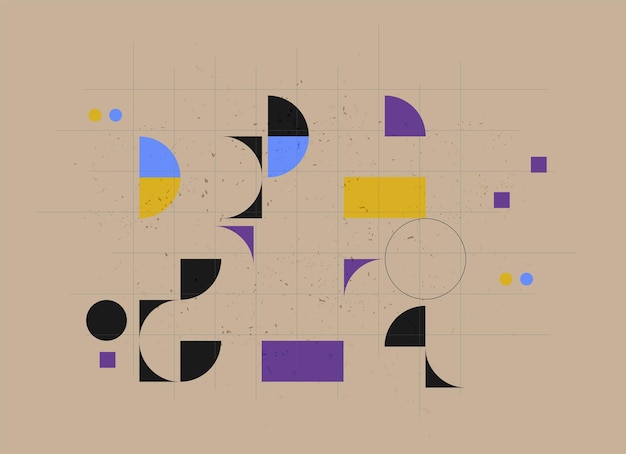 Flat vector Minimal geometric background Dynamic shapes composition Eps10 vector