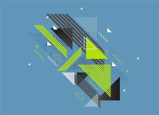flat vector minimal geometric background dynamic shapes composition eps10 vector