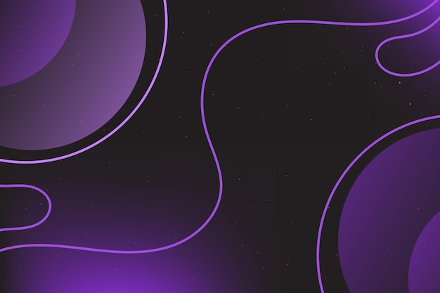 Flat violet space background with abstract cosmic elements