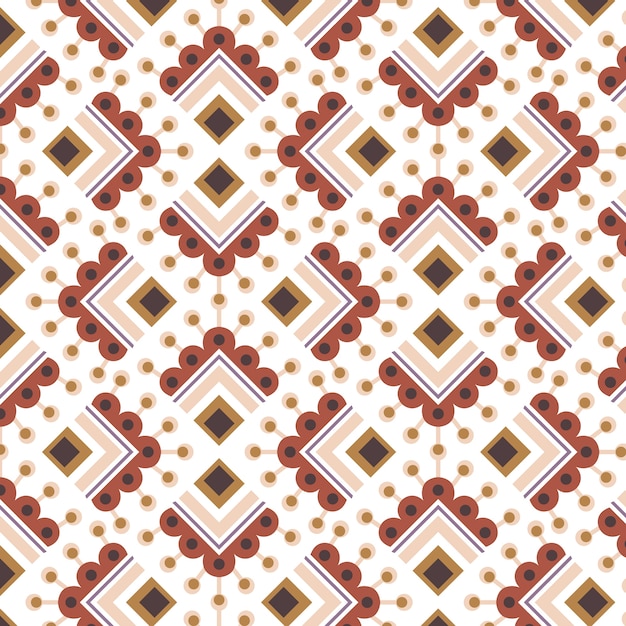 Flatt design retro forny mønster