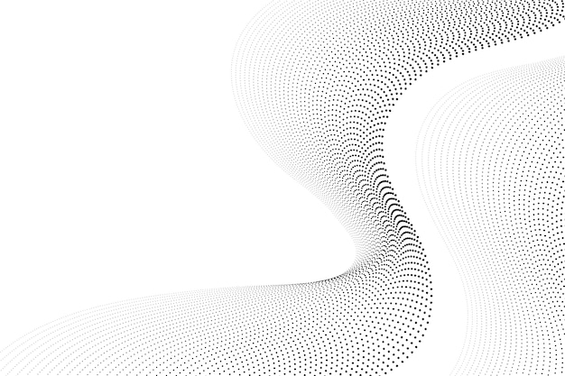Flatt design svart og hvit halvtone bakgrunn