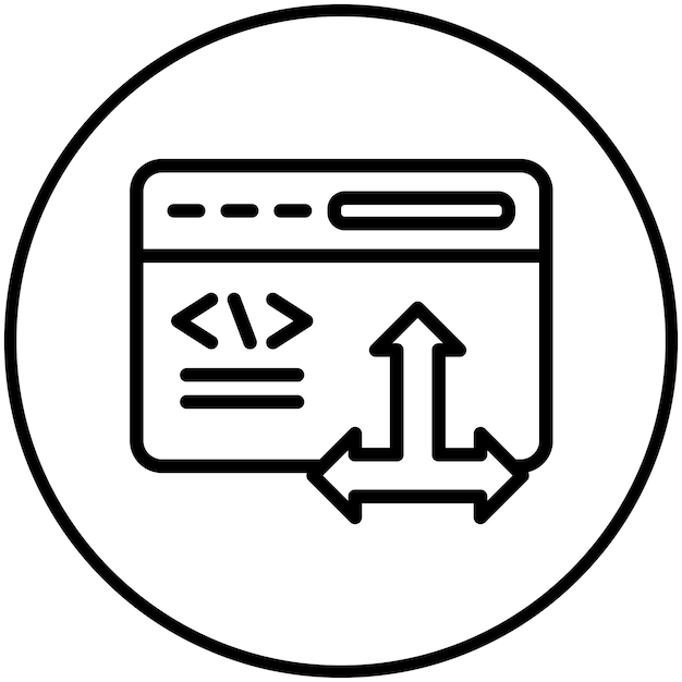 flexibility vector icon illustration of no code iconset