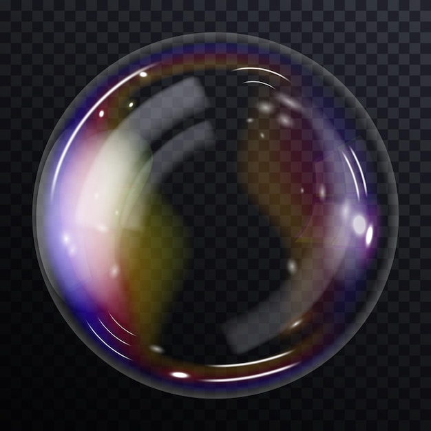 Floating soap bubbles gleam subtly radiating soft luminous charm