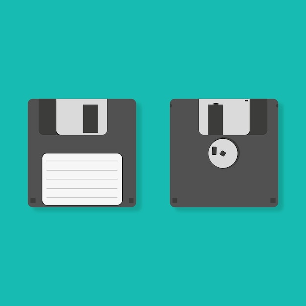 Floppy Disk Realistic Vector Drawing