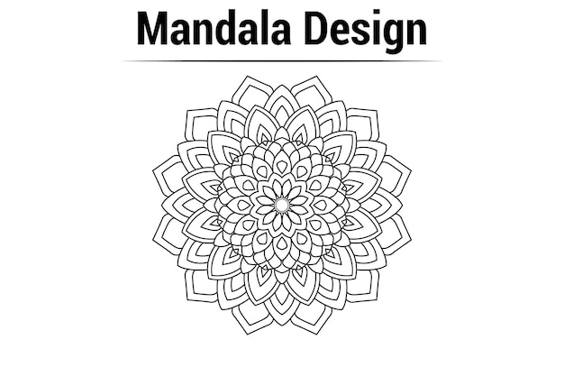 Floral background design Vector indian mandala