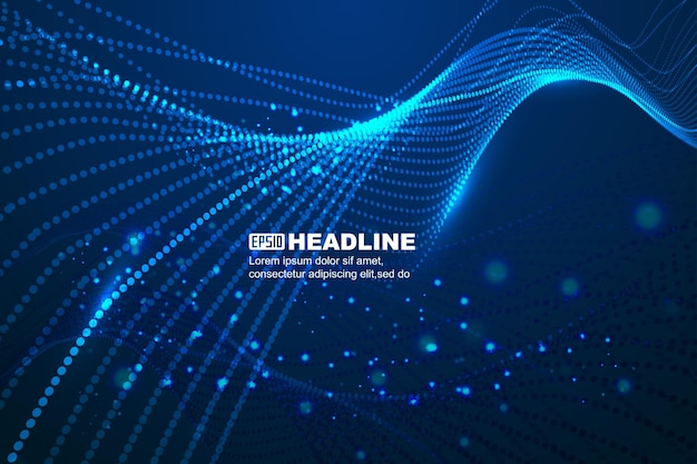 flow of particles with particle line technology spatial sense big data background