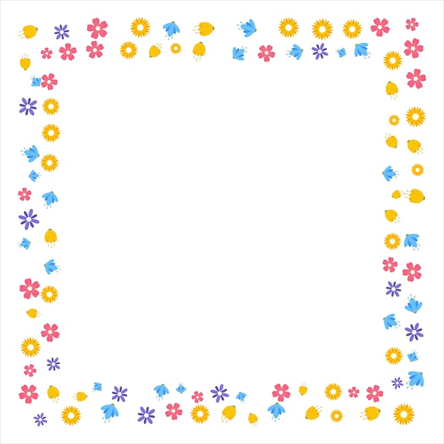 flower frame colorful floral design background