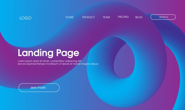 flowing fluid landing page