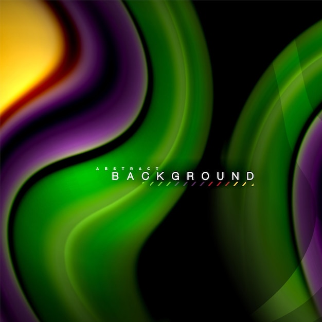 Fluid mixing colors vector wave abstract background design Colorful mesh waves