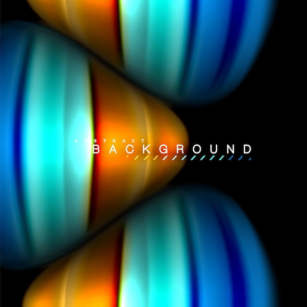 Fluid mixing colors vector wave abstract background design Colorful mesh waves
