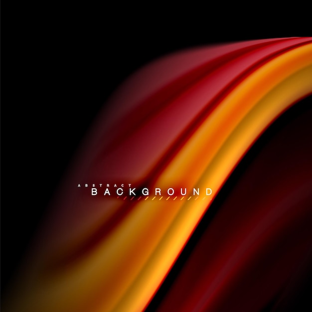 Fluid mixing colors vector wave abstract background design Colorful mesh waves