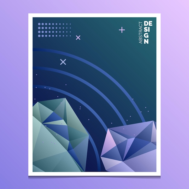 Flyer Brosjyrer Design Maler Geometriske Trekantede Abstrakte Moderne Bakgrunner Mobilteknologier Applikasjoner og Online Tjenester Infografikk Konsept