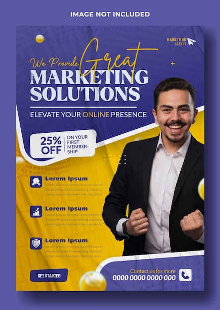Flyer-mal for digital markedsføring
