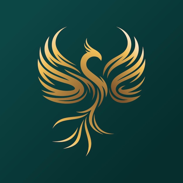 Flygende Phoenix Fire Bird abstrakt Logo design vektor illustrasjon