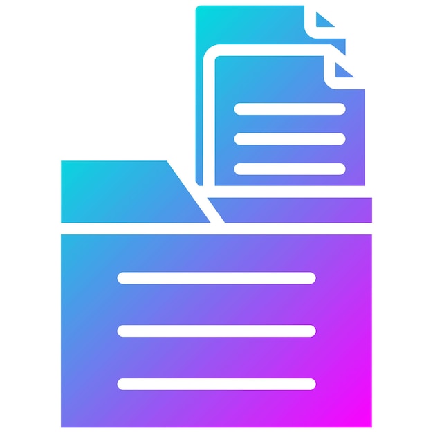 Folder Files Vector Illustration Style