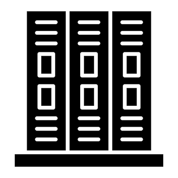 Folders Glyph Solid Black Illustration