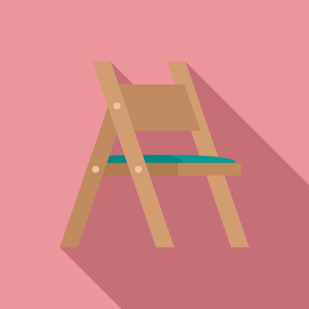 folding chair icon flat illustration of folding chair vector icon for web design