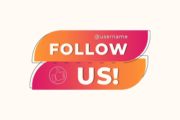 Follow us social media banner template design.
