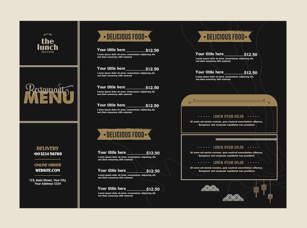 food restaurant menu design template