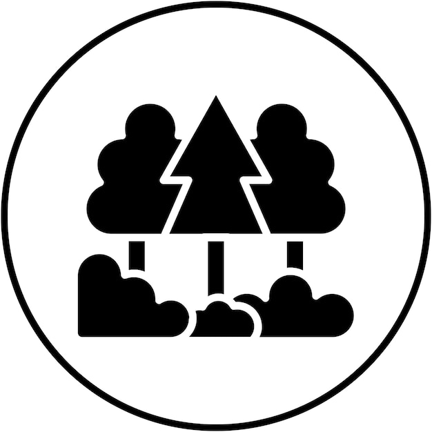 Forest vector icon Can be used for Map and Navigation iconset