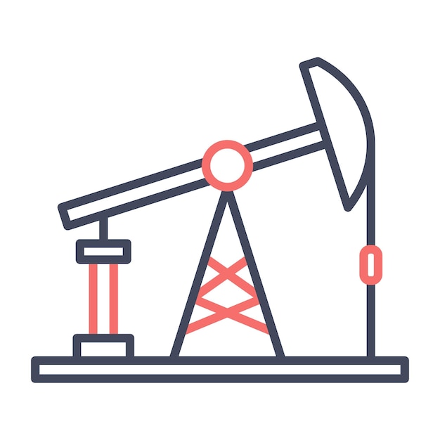 Fossil Fuels Vector Illustration Style